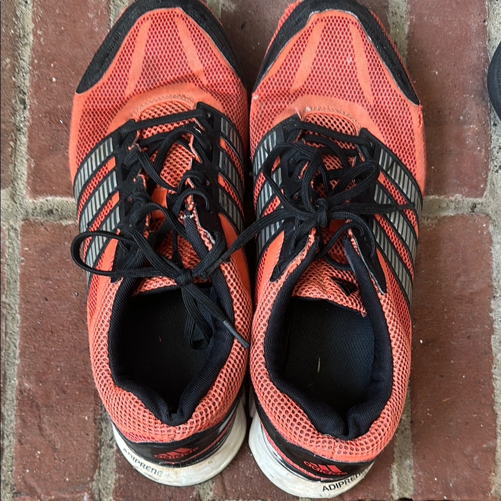 Adidas Orange and Black Sneakers